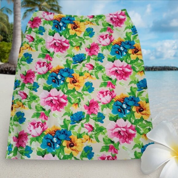 🤑$5 SALE🤑9M🌴2 items Summer Capsule Outfit  Vtg. Top&Handcrafted floral skirt - Picture 3 of 12
